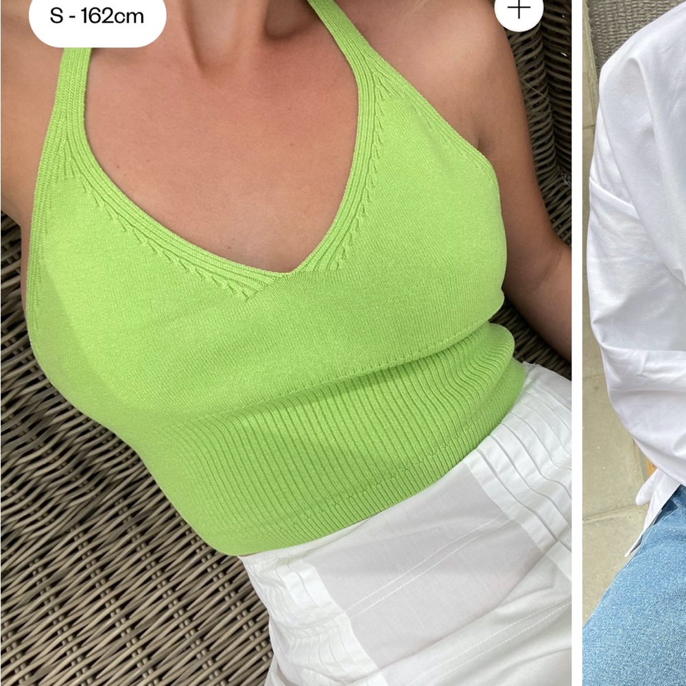 Djerf avenue halter top in matcha